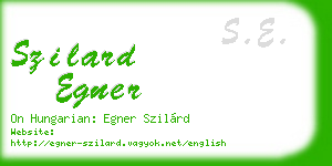 szilard egner business card